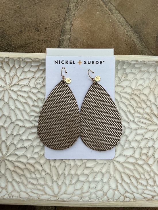 Nickel & Suede Jewelry - Nickel & Suede Medium Teardrop Earrings